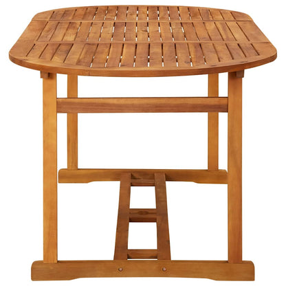 7 Piece Garden Dining Set 180x90x75 cm Solid Wood Acacia