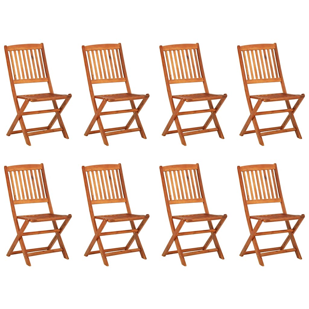 9 Piece Garden Dining Set 180x90x75 cm Solid Wood Acacia