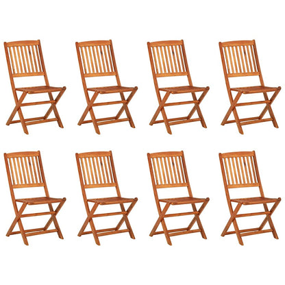 9 Piece Garden Dining Set 180x90x75 cm Solid Wood Acacia