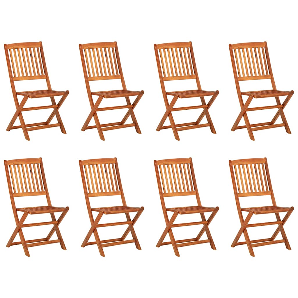 9 Piece Garden Dining Set 180x90x75 cm Solid Wood Acacia