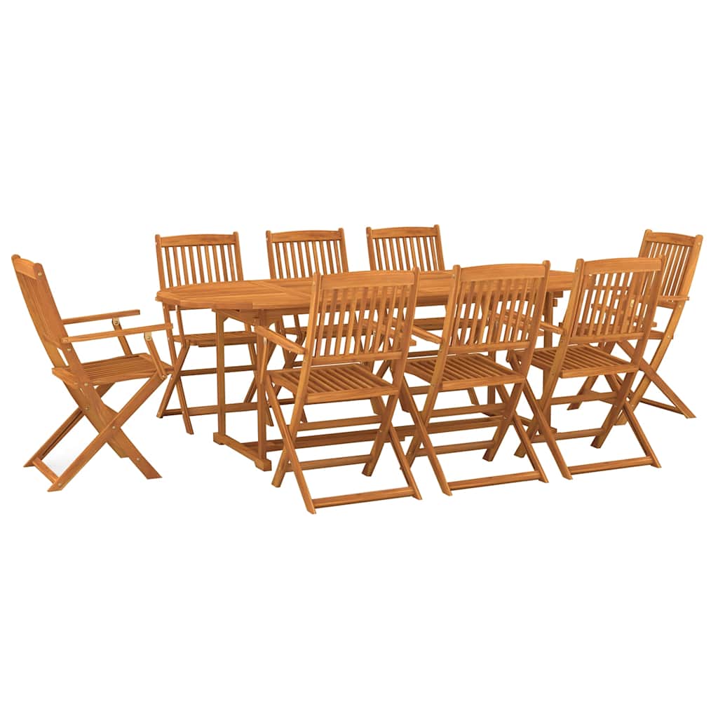 Dining Set | Natural wood | Solid acacia wood | 220 cm table length