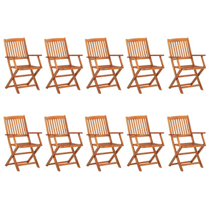 Dining Set | Brown | Solid Acacia Wood | Large | Foldable | Dining Set