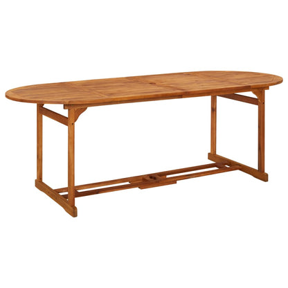 Dining Set | Brown | Solid Acacia Wood | Large | Foldable | Dining Set