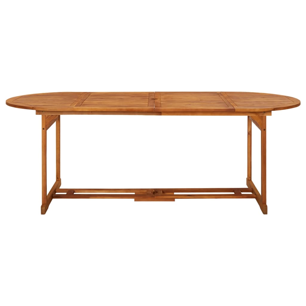Dining Set | Brown | Solid Acacia Wood | Large | Foldable | Dining Set