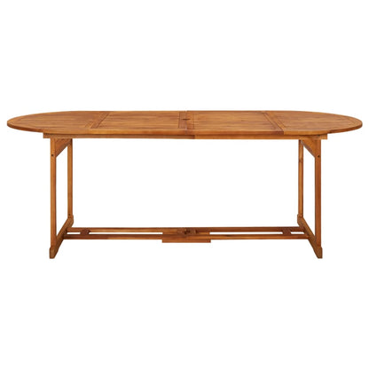 Dining Set | Brown | Solid Acacia Wood | Large | Foldable | Dining Set