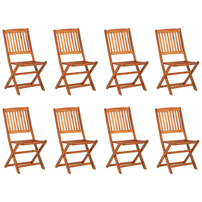 9 Piece Garden Dining Set 220x90x75 cm Solid Wood Acacia