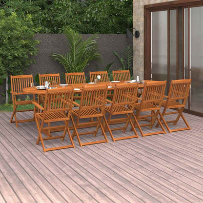 Dining Set | Acacia wood | Solid acacia wood | Large | Foldable