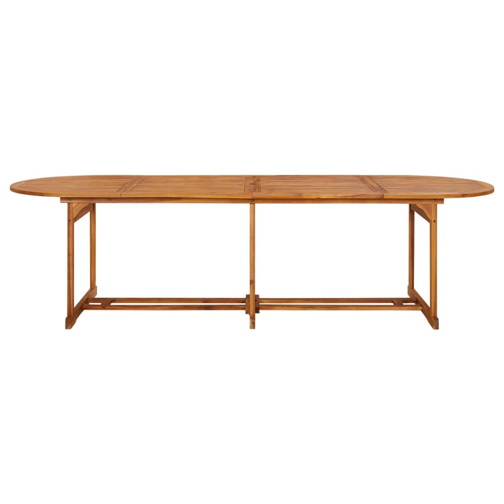 Dining Set | Oil-finished natural wood colour | Solid acacia wood | Large