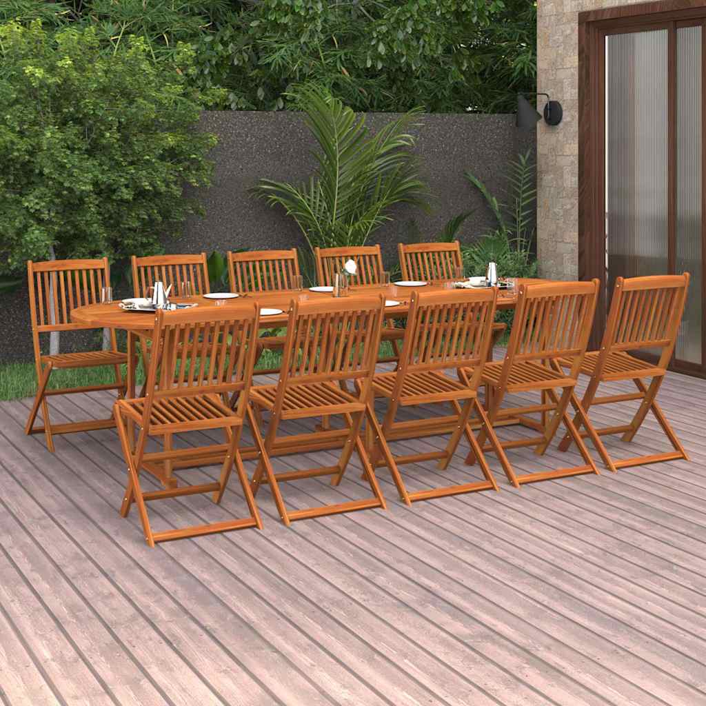 Dining Set | Wood | Solid Acacia Wood | Large | Foldable