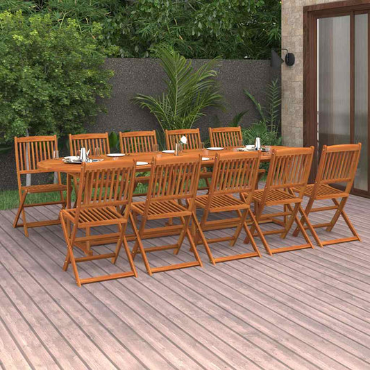 Dining Set | Wood | Solid Acacia Wood | Large | Foldable