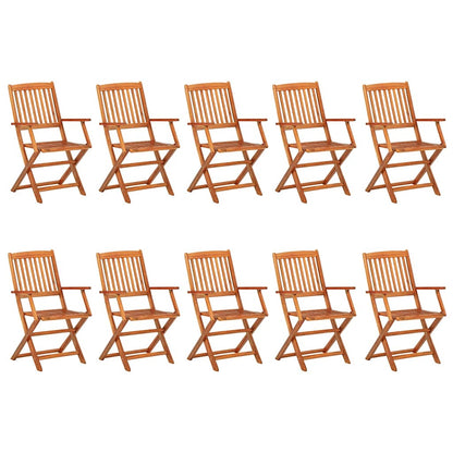 Dining Set | Brown | Solid Acacia wood | Large | Foldable | Dining Set