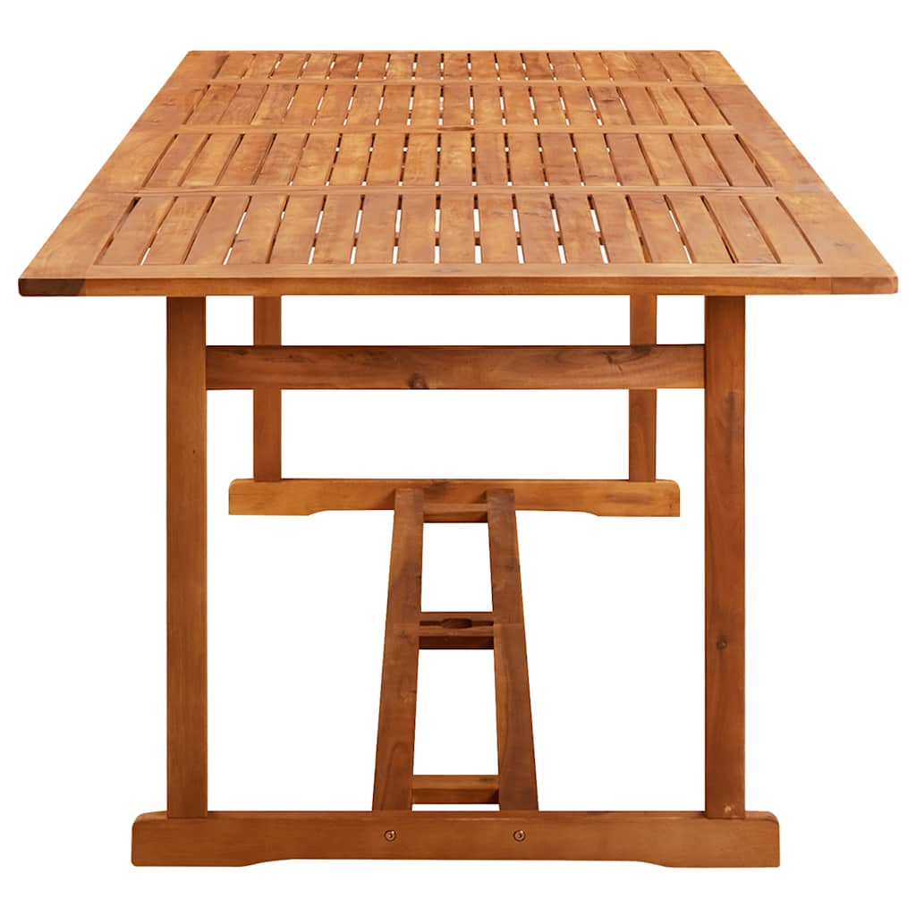 Dining Set | Brown | Solid Acacia wood | Large | Foldable | Dining Set