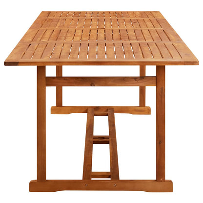 Dining Set | Brown | Solid Acacia wood | Large | Foldable | Dining Set