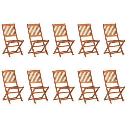 Dining Set | Brown | Solid Acacia Wood | Large | Foldable | Dining Set