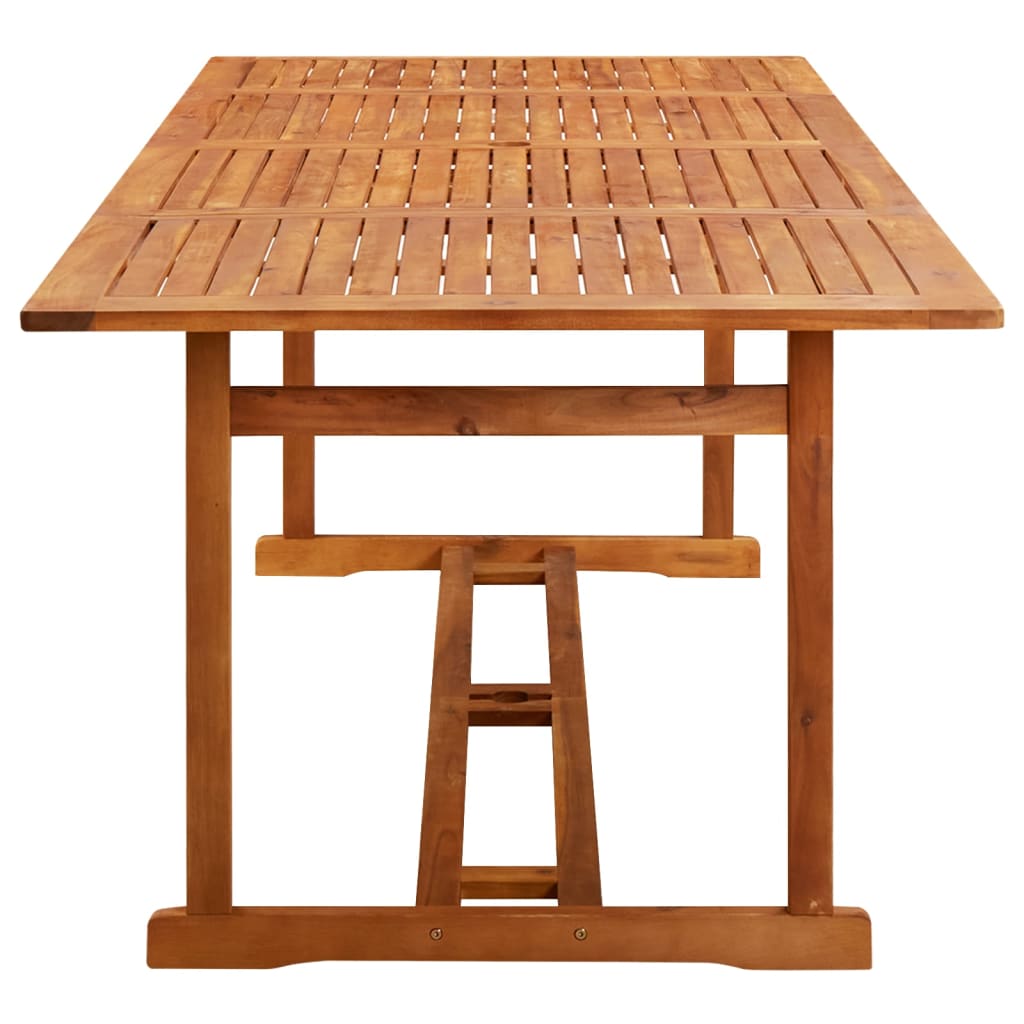 Dining Set | Brown | Solid Acacia Wood | Large | Foldable | Dining Set