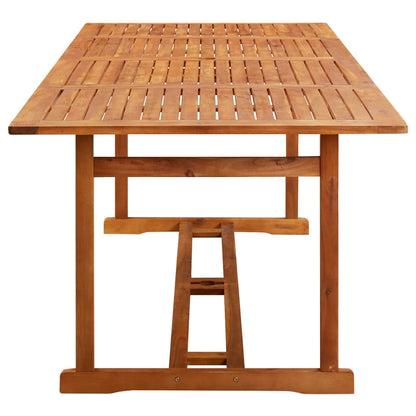 Dining Set | Brown | Solid Acacia Wood | Large | Foldable | Dining Set