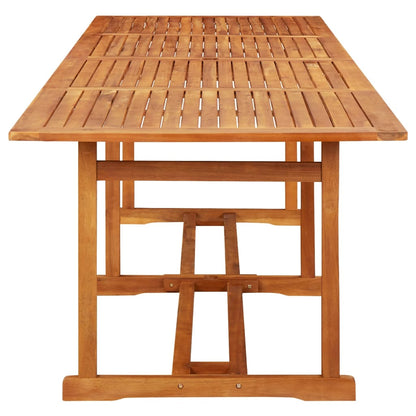 Dining Set | Brown | Solid acacia wood | Large | Foldable | Dining Set