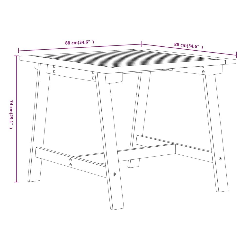 Garden Dining Set | Brown | Solid Acacia Wood | Medium | Durable
