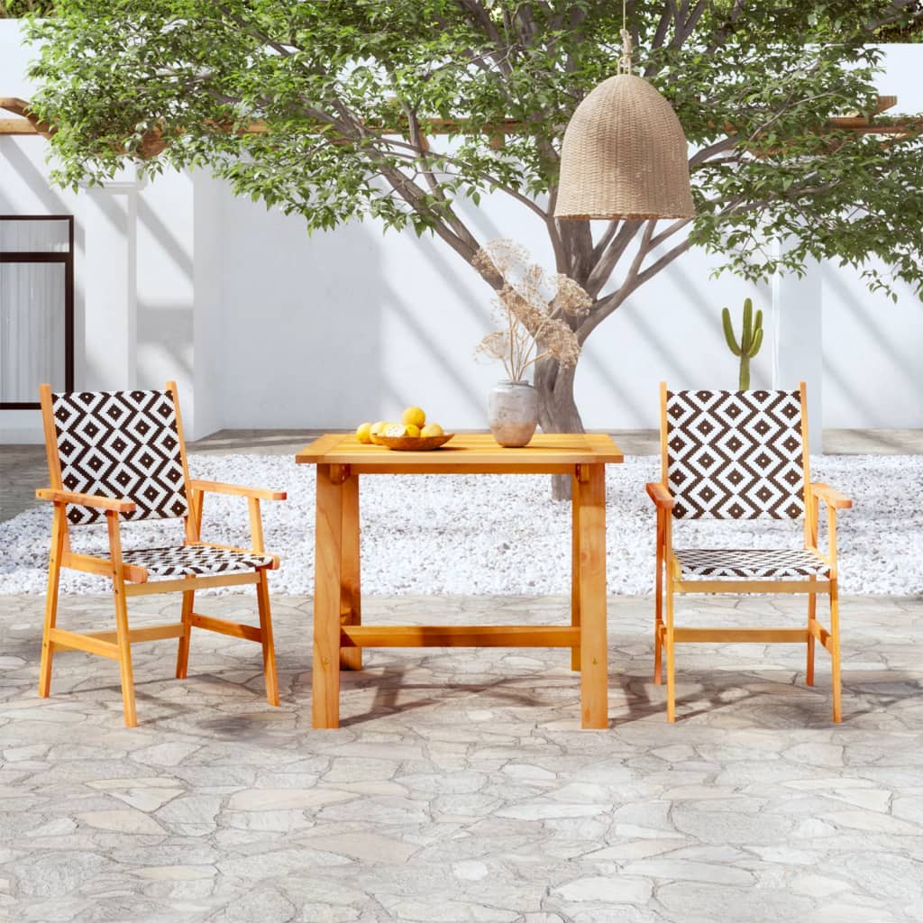 Garden Dining Set | Brown | Solid Acacia Wood | Medium | Durable