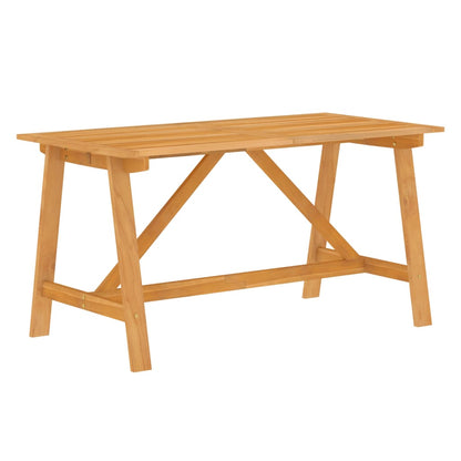Garden Dining Set | Brown | Solid Acacia Wood, Poly Rattan | 7 Piece