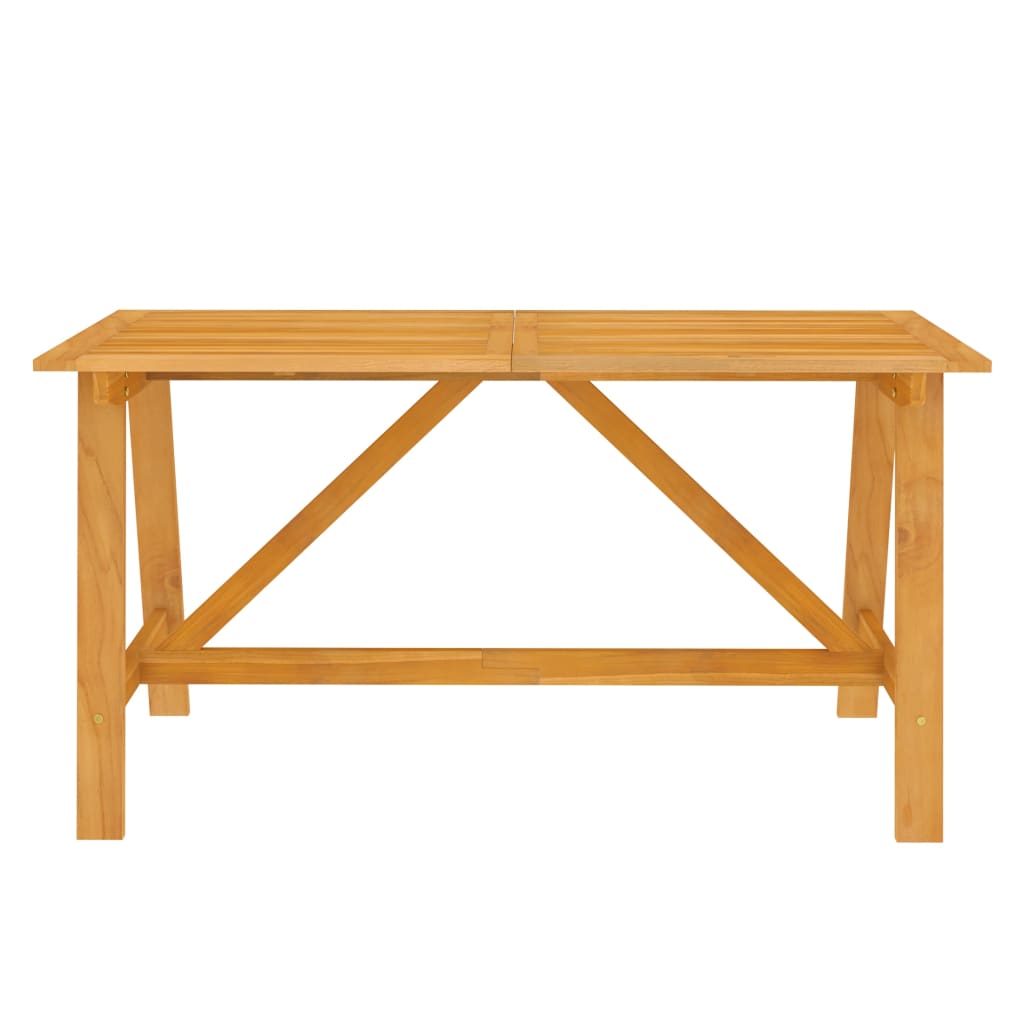 Garden Dining Set | Brown | Solid Acacia Wood, Poly Rattan | 7 Piece