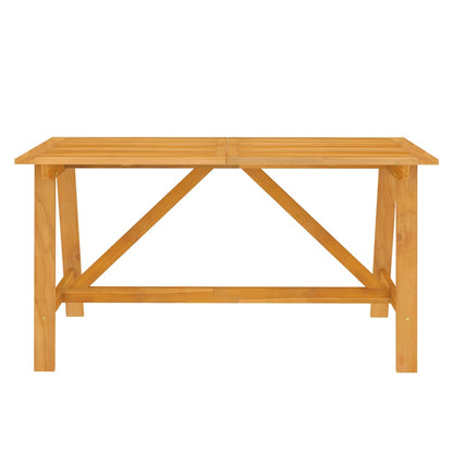 Garden Dining Set | Brown | Solid Acacia Wood, Poly Rattan | 7 Piece
