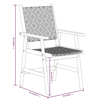 Garden Dining Set | Brown | Solid acacia wood | Large | Durable