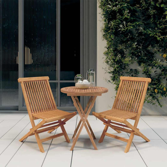 3 Piece Garden Dining Set Solid Wood Teak