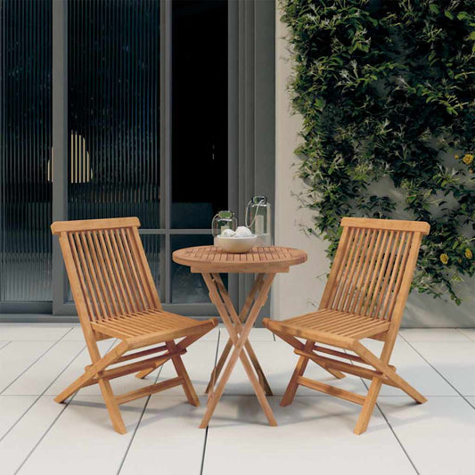 3 Piece Garden Dining Set Solid Wood Teak