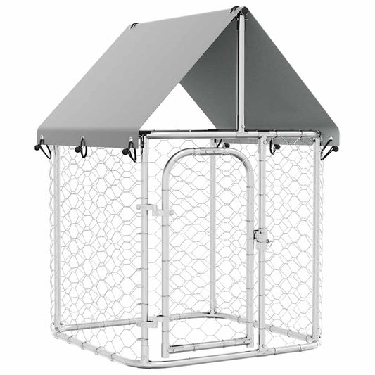 Outdoor Dog Kennel with Roof 100x100x150 cm