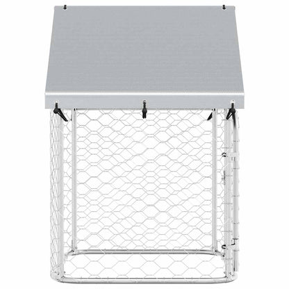Outdoor Dog Kennel with Roof 100x100x150 cm