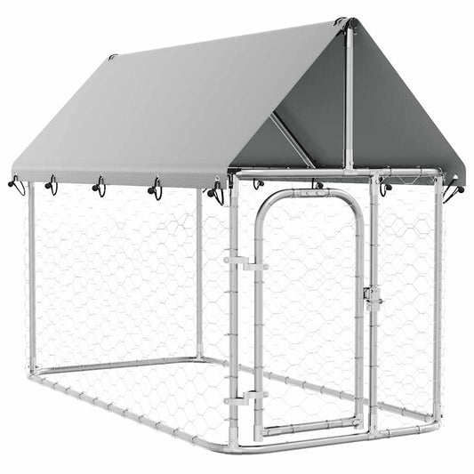 Outdoor Dog Kennel with Roof 200x100x150 cm
