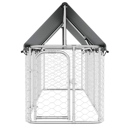 Outdoor Dog Kennel with Roof 400x100x150 cm