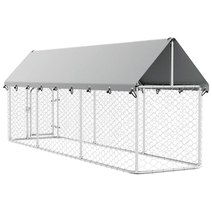 Outdoor Dog Kennel with Roof 400x100x150 cm