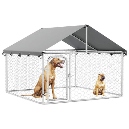 Outdoor Dog Kennel with Roof 200x200x150 cm