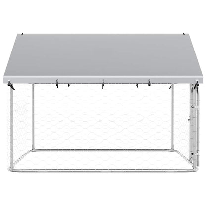Outdoor Dog Kennel with Roof 200x200x150 cm