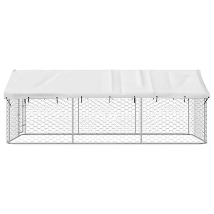 Outdoor Dog Kennel with Roof 400x200x150 cm