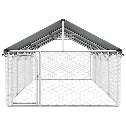Outdoor Dog Kennel with Roof 400x200x150 cm