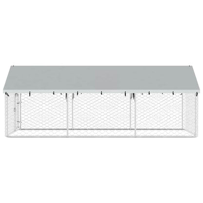 Outdoor Dog Kennel with Roof 400x200x150 cm