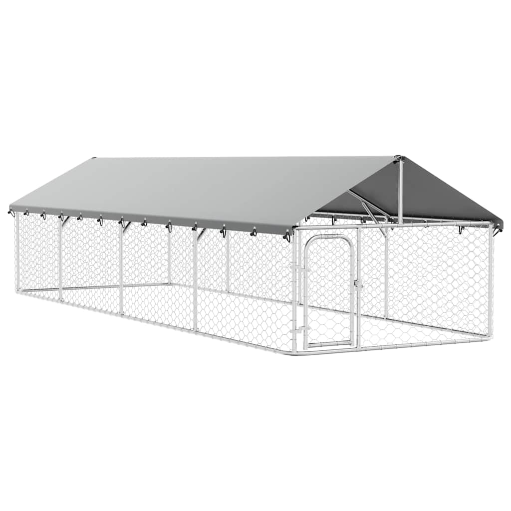 Outdoor Dog Kennel with Roof 600x200x150 cm