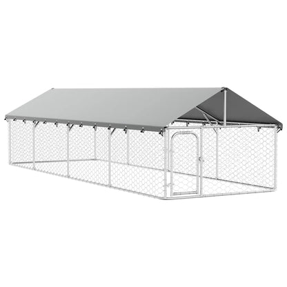 Outdoor Dog Kennel with Roof 600x200x150 cm