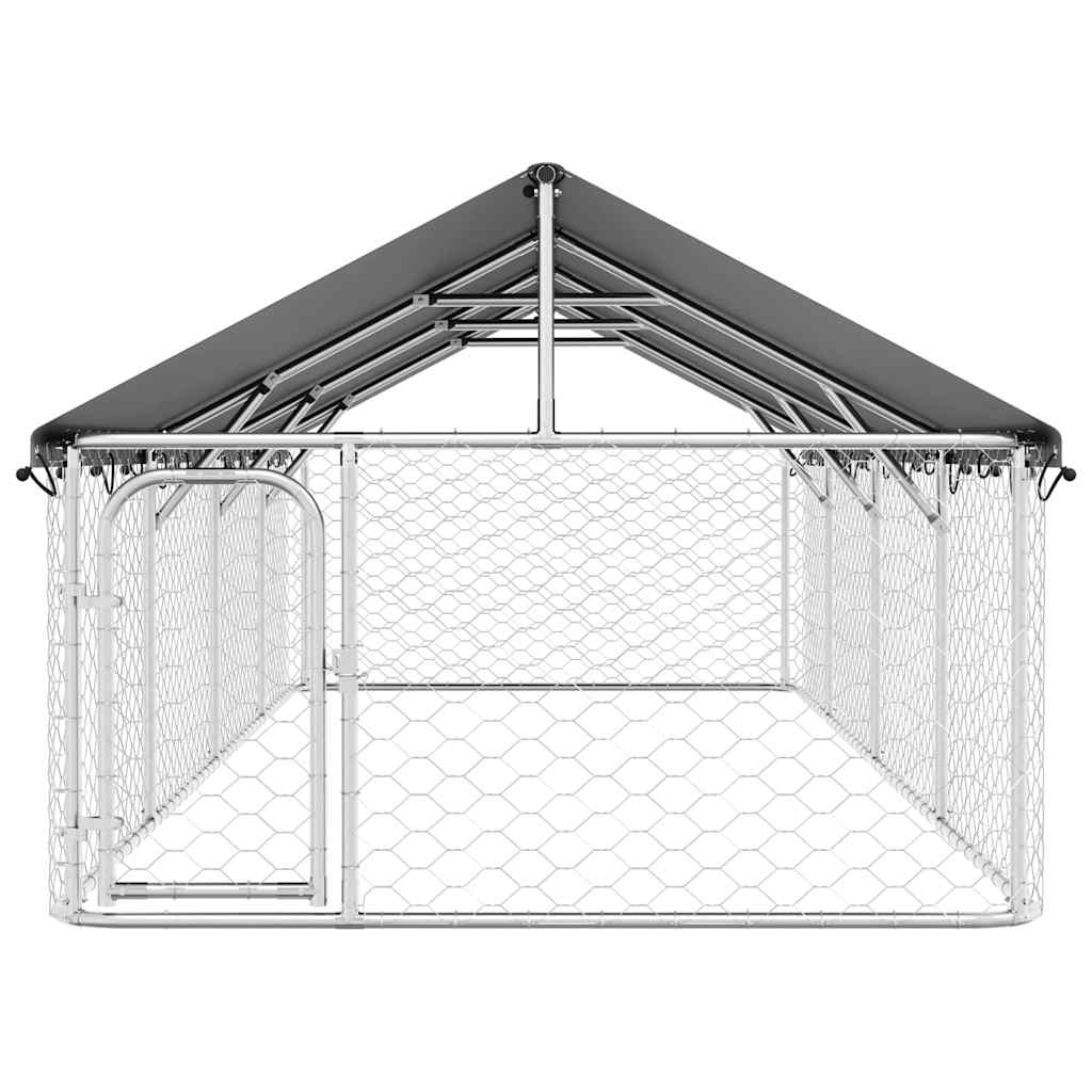 Outdoor Dog Kennel with Roof 600x200x150 cm