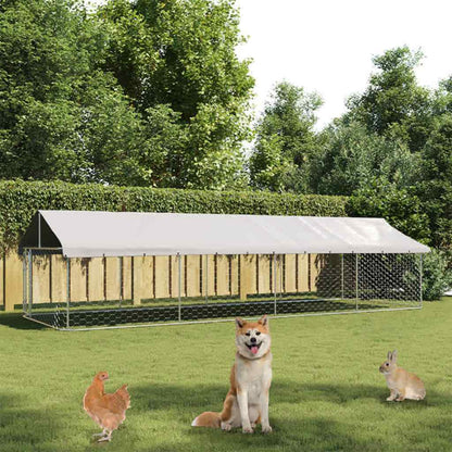 Outdoor Dog Kennel with Roof 600x200x150 cm