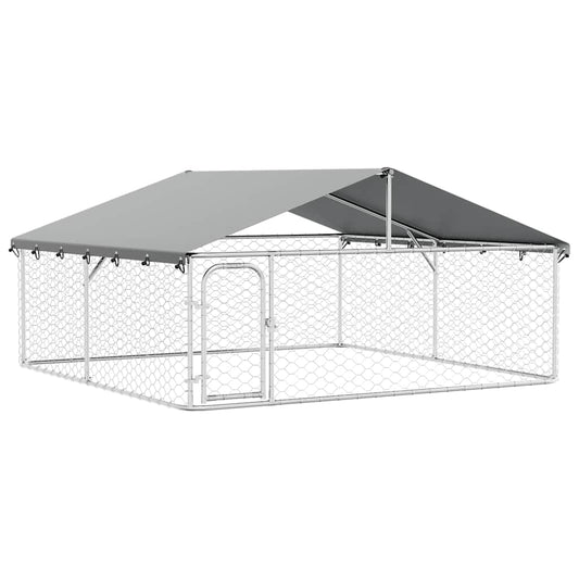 Outdoor Dog Kennel with Roof 300x300x150 cm