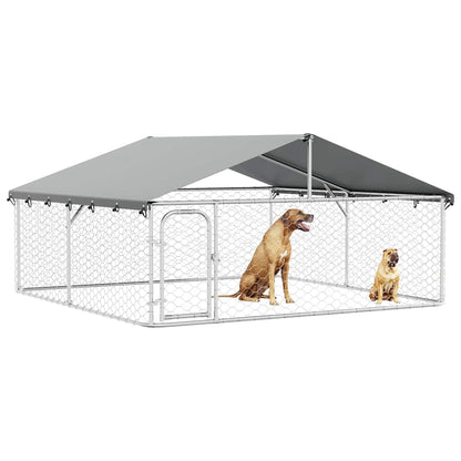 Outdoor Dog Kennel with Roof 300x300x150 cm