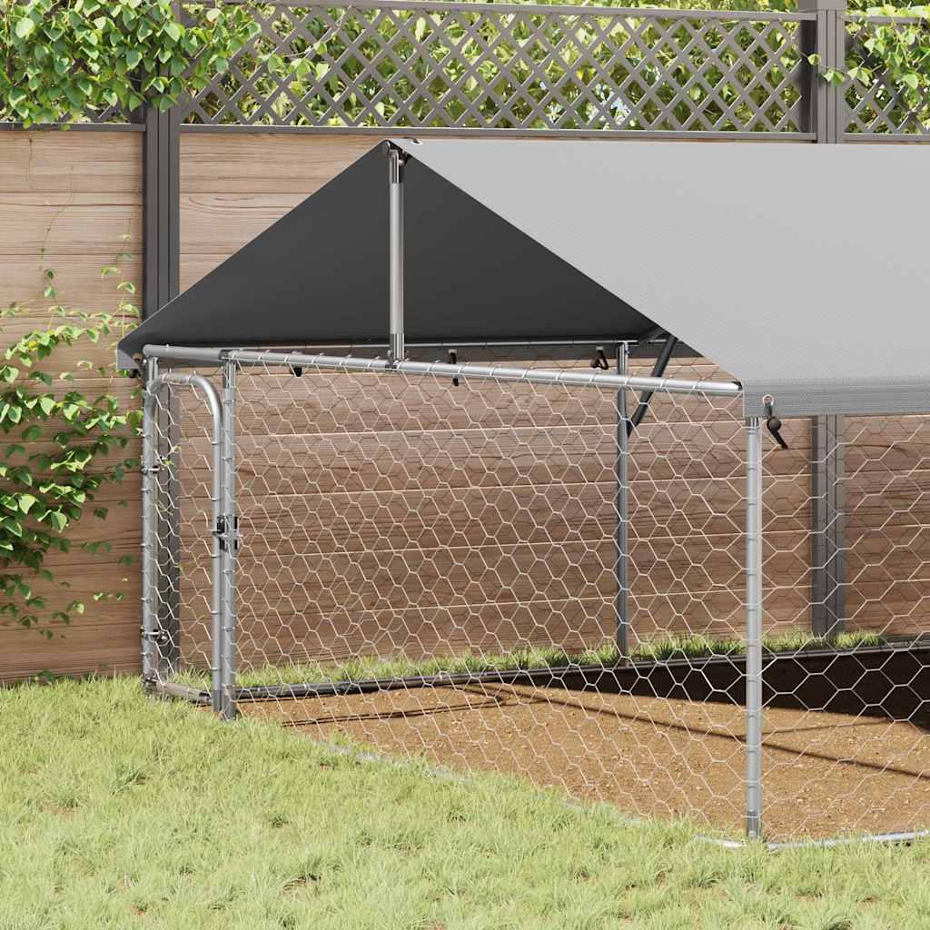 Outdoor Dog Kennel with Roof 600x300x150 cm