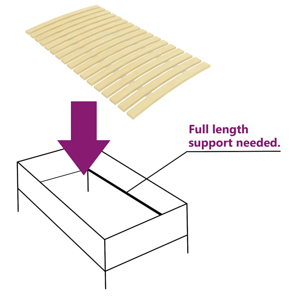 Bed Slats Replacement with 17 Slats 80x200 cm