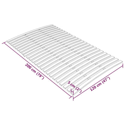 Bed Slats Replacement with 24 Slats 120x200 cm