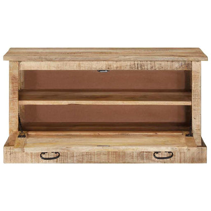 337827 vidaXL Shoe Storage Bench 85x40x45 cm Solid Mango Wood