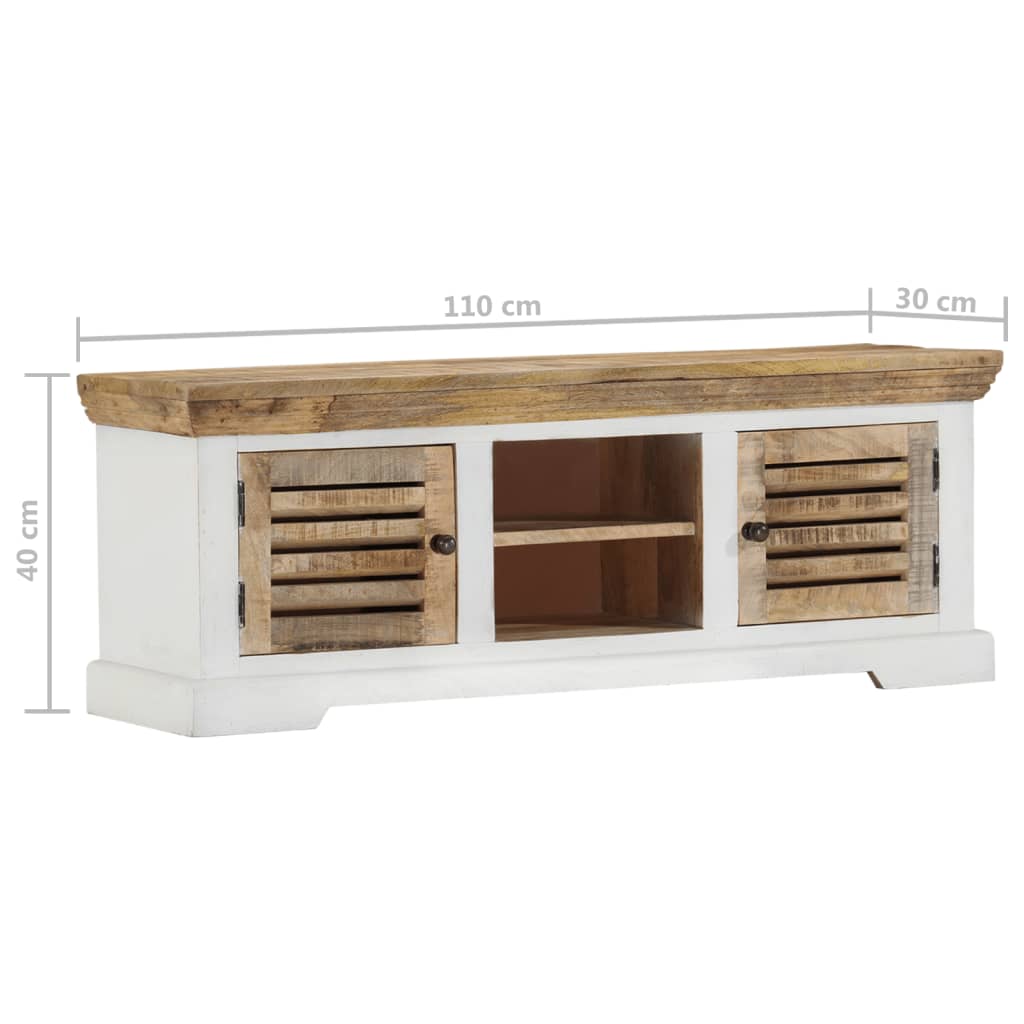 TV Cabinet 110x30x40 cm Solid Wood Mango
